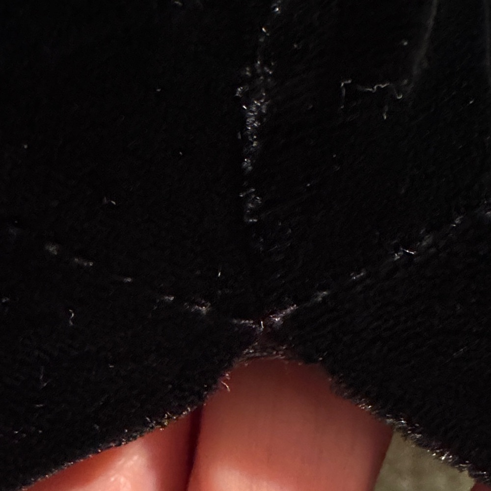 Johnny Was Black Velvet Dress with Lace Detail - Picture 5 of 9